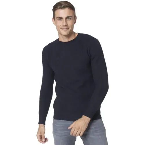 Marineblauer Strickpullover , Herren, Größe: 3XL - Gran Sasso - Modalova