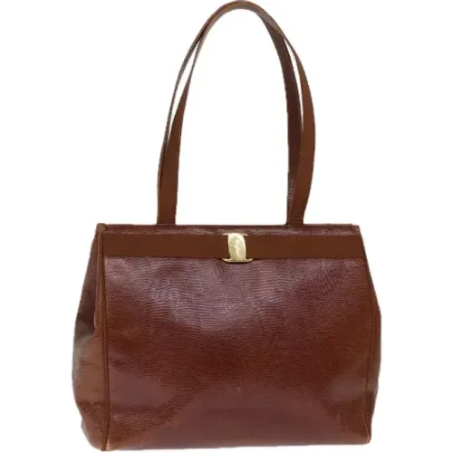 Pre-owned Leather shoulder-bags , female, Sizes: ONE SIZE - Salvatore Ferragamo Pre-owned - Modalova