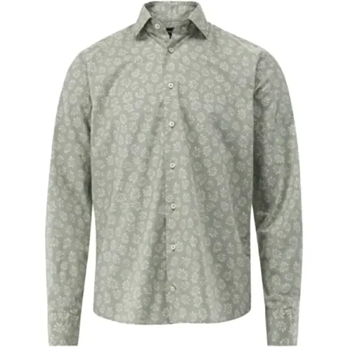 Sporty Cotton Shirt with Floral Patterns , male, Sizes: S, M - van Laack - Modalova