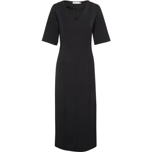 Elegantes Schwarzes Kleid Leicentiw Stil , Damen, Größe: L - InWear - Modalova