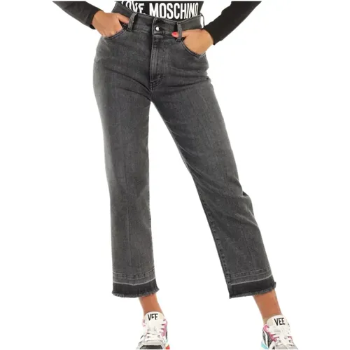 Dark Wash Straight Leg Jeans , female, Sizes: W28, W27 - Moschino - Modalova