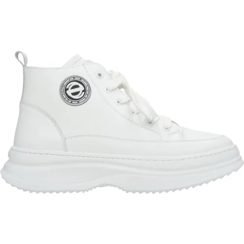 Damen Weiße Leder High-Top Sneakers Er00113461 - Estro - Modalova