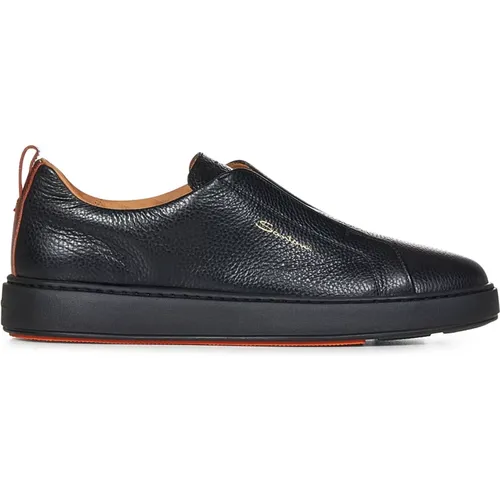 Schwarze Sneakers Luxus Komfort Stil - Santoni - Modalova