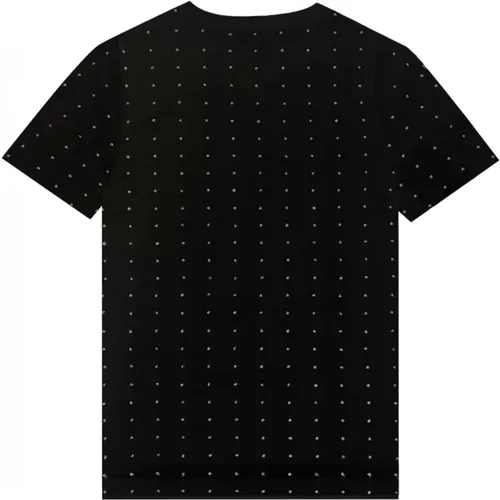 Schwarzes Rhinestone College T-Shirt , Herren, Größe: 2XL - My Brand - Modalova