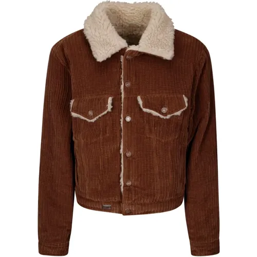 Sherpa Corduroy Trucker Jacket , male, Sizes: M, L - ERL - Modalova