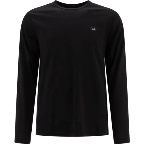 Long Sleeve Cotton Jersey T-shirt , male, Sizes: L, XL, 2XL, M - C.P. Company - Modalova