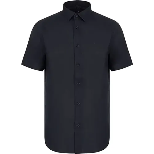 Short Sleeve Dark Shirts , male, Sizes: XL, 2XL, L, M - Armani Exchange - Modalova