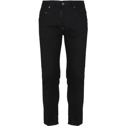 Navy Cotton Denim Jeans , male, Sizes: S, 4XL, M, 3XL, 2XL, XL - Dsquared2 - Modalova