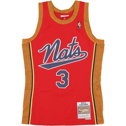 Allen Iverson NBA Trikot 2004 Rot , Herren, Größe: XL - Mitchell & Ness - Modalova