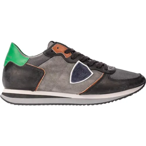 Mixage Anthracite Low Sneakers , male, Sizes: 6 UK, 7 UK - Philippe Model - Modalova