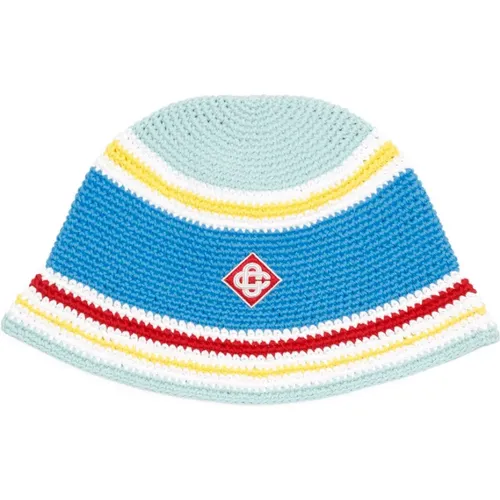 Blau Multi Gehäkelte Wintermütze , Herren, Größe: M/L - Casablanca - Modalova