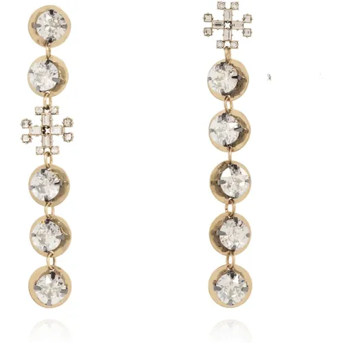 Asymmetrical earrings in brass , female, Sizes: ONE SIZE - TORY BURCH - Modalova