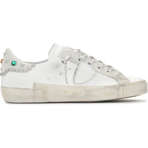 Paris X Goujons Leather Sneaker , female, Sizes: 0 UK - Philippe Model - Modalova