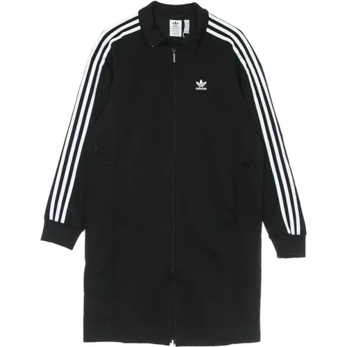 Lange Schwarze Tricot Jacke Adidas - Adidas - Modalova