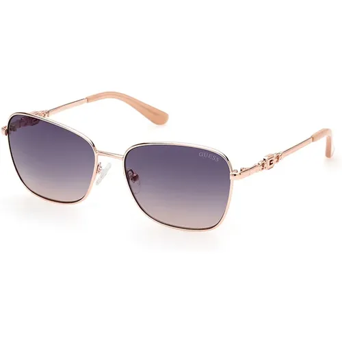 Golden Brilliance Blue Gradient Sunglasses , female, Sizes: 57 MM - Guess - Modalova