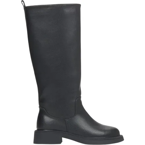 Women's Genuine Leather Wide-Calf Knee-High Boots Er00115866 , female, Sizes: 4 UK, 7 UK - Estro - Modalova