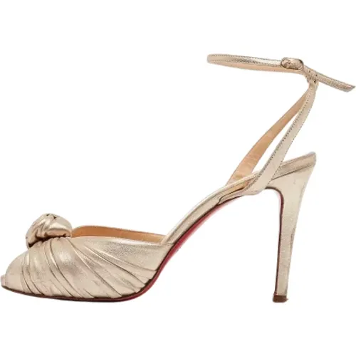 Pre-owned Leather sandals , female, Sizes: 4 1/2 UK - Christian Louboutin Pre-owned - Modalova