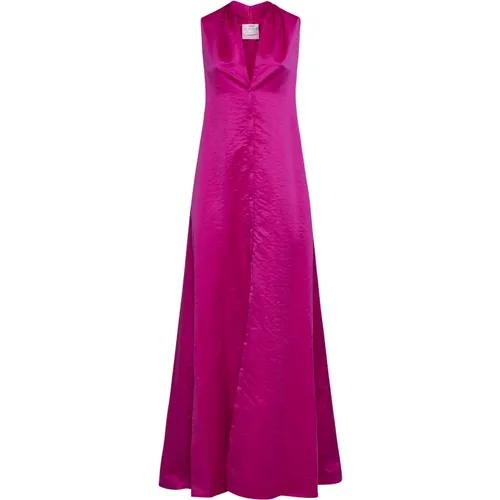 Magenta Elegant Dress , female, Sizes: S - Forte Forte - Modalova