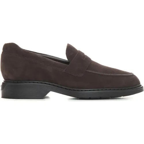 Sophisticated Suede Loafers , male, Sizes: 7 1/2 UK - Hogan - Modalova