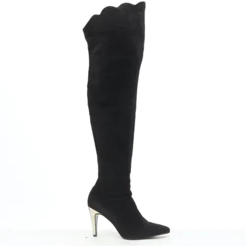 Pre-owned Suede boots , female, Sizes: 4 UK - Versace Pre-owned - Modalova