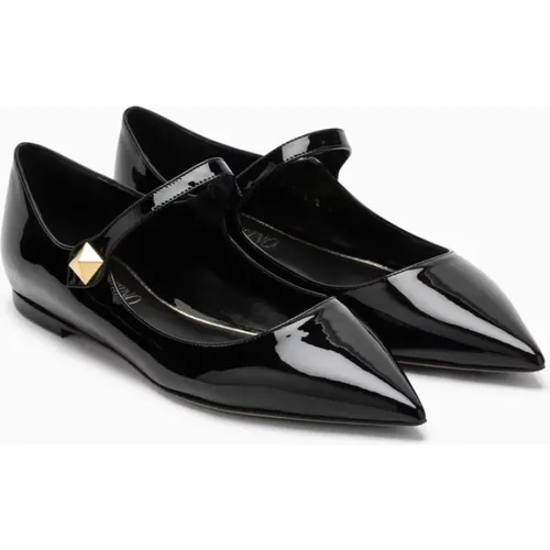 Patent Leather Ballet Flats , female, Sizes: 3 UK, 2 UK - Valentino Garavani - Modalova