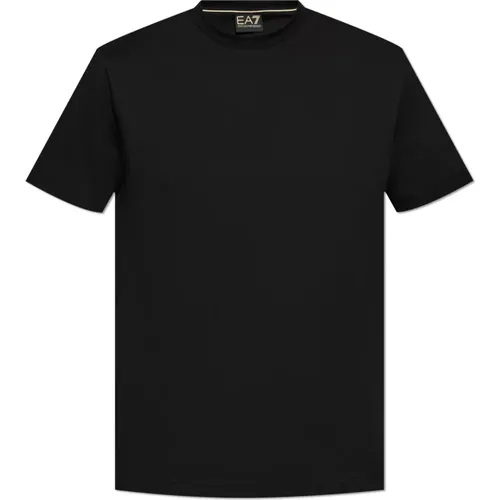 Baumwoll T-shirt , Herren, Größe: L - Emporio Armani EA7 - Modalova