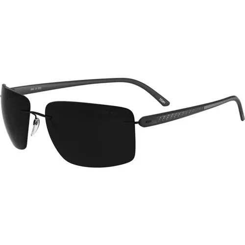 Carbon Sonnenbrille Schwarz/Grau , Herren, Größe: ONE Size - Silhouette - Modalova