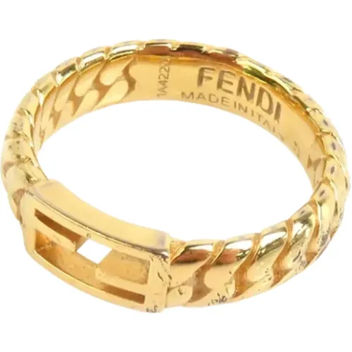 Pre-owned Metal rings , female, Sizes: ONE SIZE - Fendi Vintage - Modalova