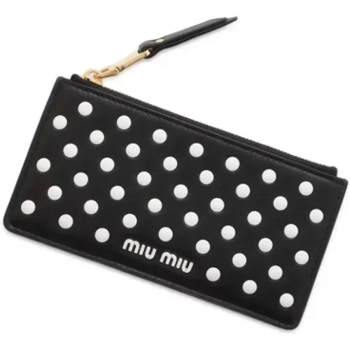 Pre-owned Leather wallets , female, Sizes: ONE SIZE - Miu Miu Pre-owned - Modalova