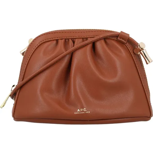 Ninon Eco Leder Handtasche Noisette , Damen, Größe: ONE Size - A.P.C. - Modalova