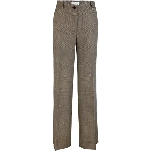 Checkered Pants Zip and Button Closure , female, Sizes: M, XS, S - P.a.r.o.s.h. - Modalova