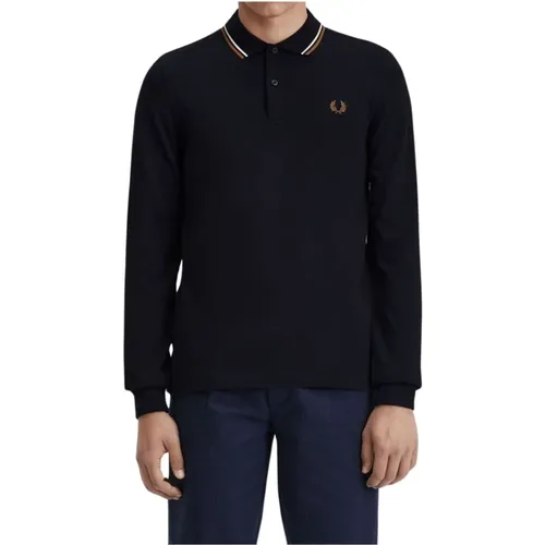 Men's Polo Double Stripe , male, Sizes: XL, L - Fred Perry - Modalova