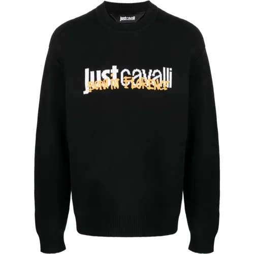 Schwarze Pullover - ***cv , Herren, Größe: L - Just Cavalli - Modalova