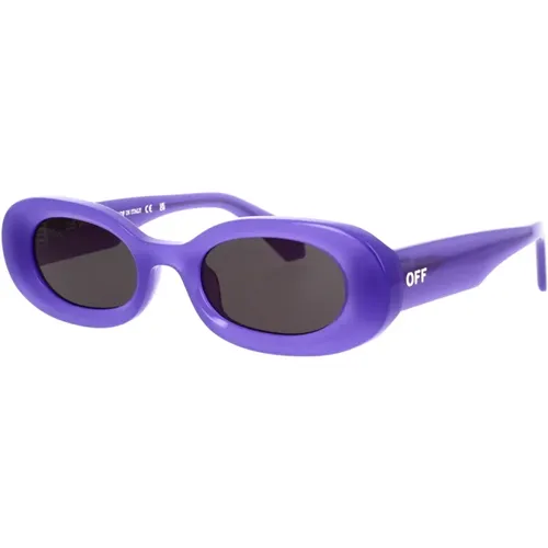 Amalfi Sonnenbrille in Lila mit Dunkelgrauen Gläsern - Off White - Modalova