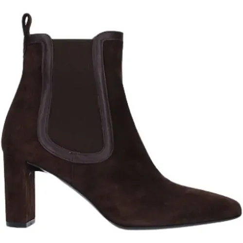 Suede Ankle Boot with Leather Details , female, Sizes: 8 UK, 7 UK, 5 UK, 4 UK - Albano - Modalova