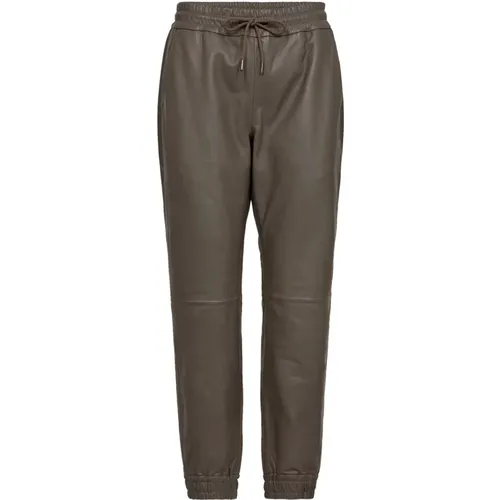 Elephant Leder Joggers Shilohcc Modell , Damen, Größe: S - Co'Couture - Modalova