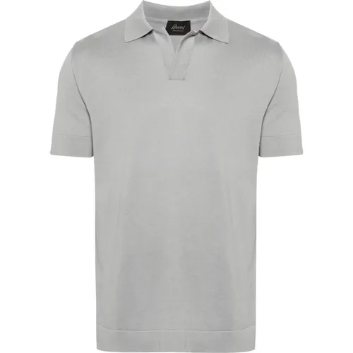 Casual Short Sleeve Polo Shirt Grey , male, Sizes: M - Brioni - Modalova