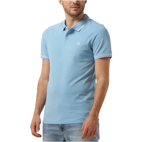 Herren Polo T-Shirts Tipping Slim Polo , Herren, Größe: M - Calvin Klein - Modalova