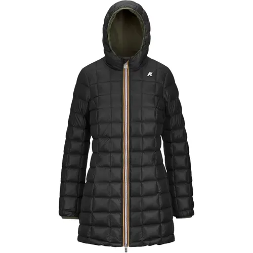 Grün Schwarze Jacke , Damen, Größe: S - K-way - Modalova