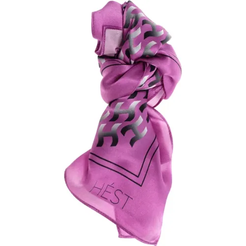 Frøya Silk Scarf , female, Sizes: ONE SIZE - Hést - Modalova