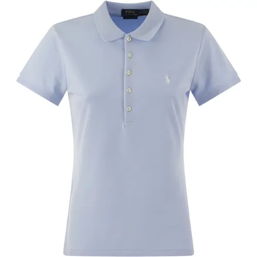 Slim Fit Cotton Polo Shirt , Damen, Größe: L - Ralph Lauren - Modalova