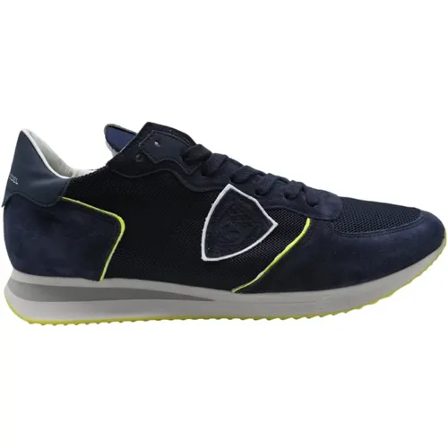 Mondial Blue Yellow Sneakers , Herren, Größe: 43 EU - Philippe Model - Modalova