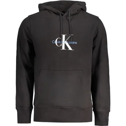 Hooded Cotton Sweatshirt Logo Print , male, Sizes: 2XL, L, M - Calvin Klein - Modalova