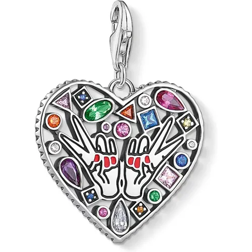 Love and Peace Charm Pendant , female, Sizes: ONE SIZE - Thomas Sabo - Modalova