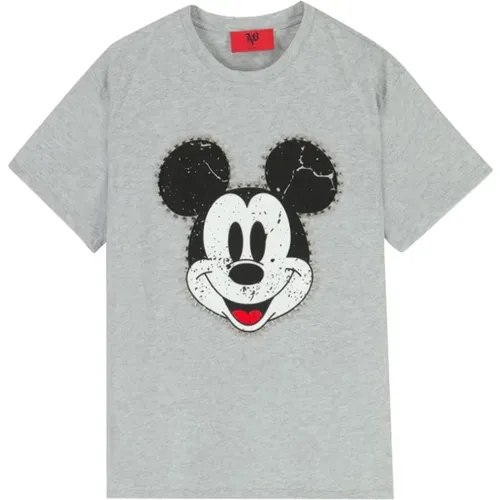 Mickey Mouse Print T-shirt , Damen, Größe: XS - Aniye By - Modalova