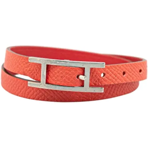 Pre-owned Leather bracelets , female, Sizes: ONE SIZE - Hermès Vintage - Modalova