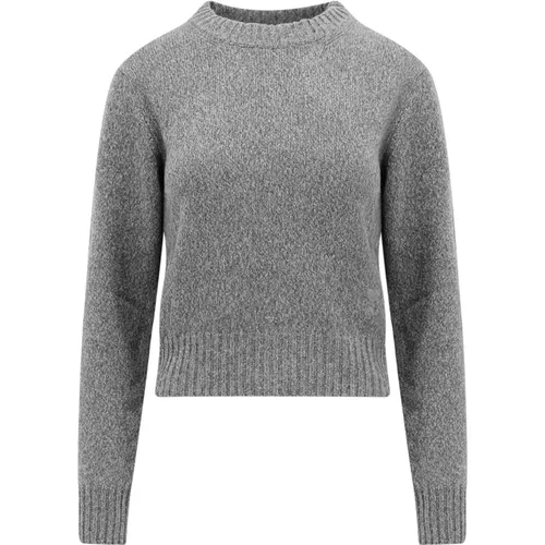 Gemütlicher Grauer Pullover mit Signaturmotiv - Ami Paris - Modalova