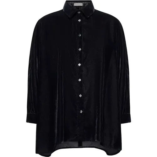 Anthracite Shirt for Stylish Look , female, Sizes: S, M, XS - Blanca Vita - Modalova