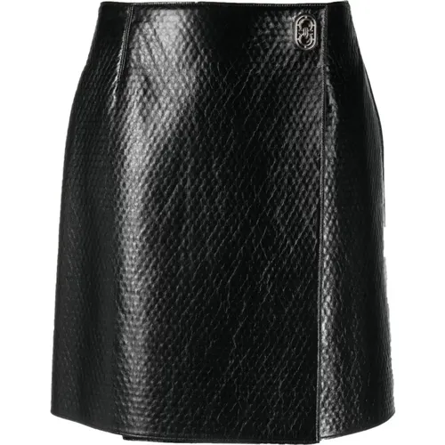 Leather-skirt , female, Sizes: XS - Salvatore Ferragamo - Modalova