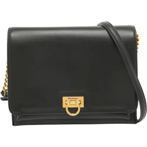 Pre-owned Leather shoulder-bags , female, Sizes: ONE SIZE - Salvatore Ferragamo Pre-owned - Modalova